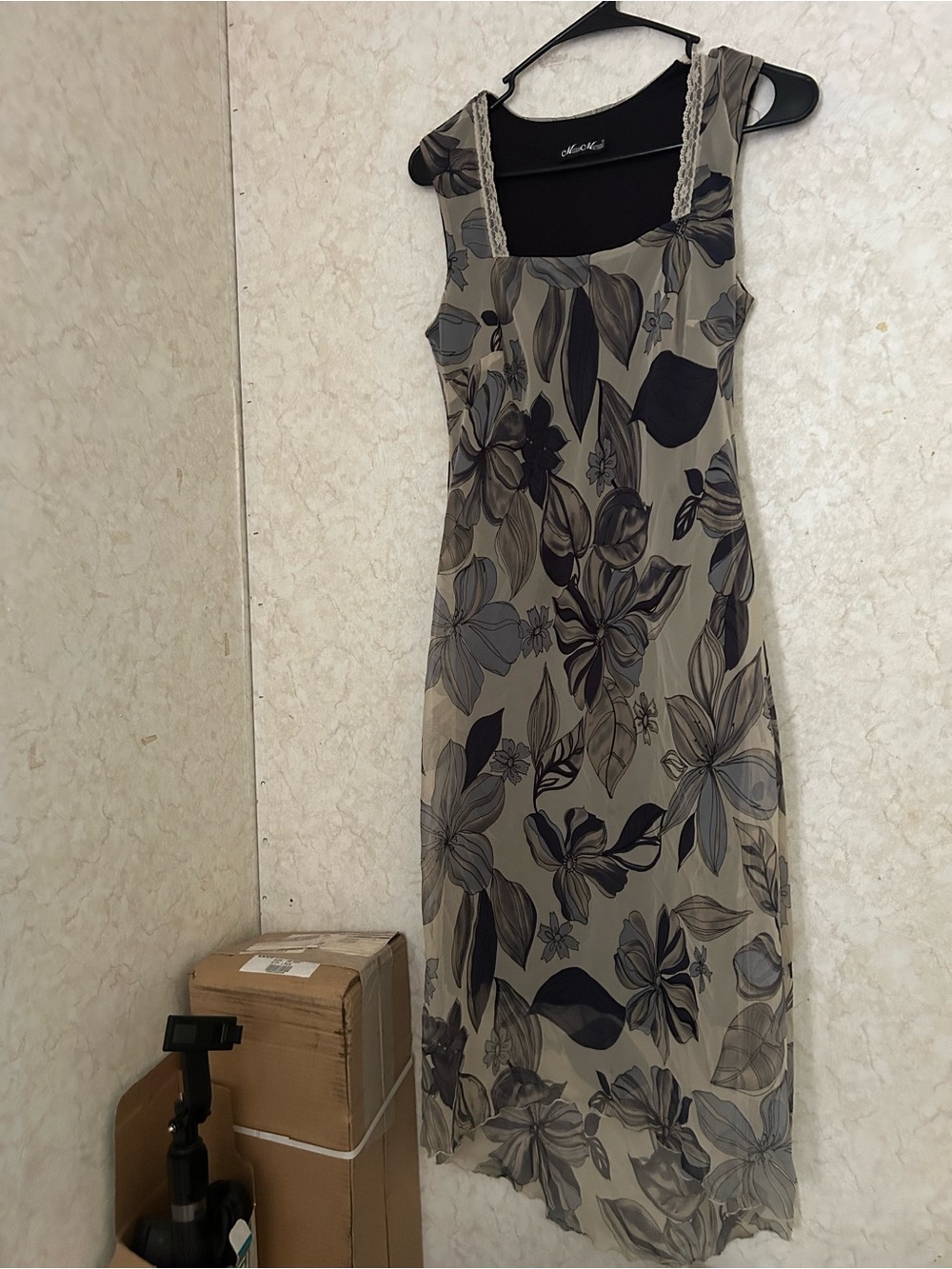Vintage Floral Midi Dress Meghan Matthews Size S/M
